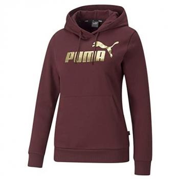 Sudadera Puma Essentials+ Metallic Logo Rosa Amarillo Mujer Talla S