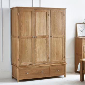 Jenkins Double Wardrobe, Oak Oak