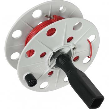 Dehn DH K 40 BS ML0.75 L25M RT Drahthaspel K‑grau B 40 mm m. Buchse u. 25 m Litze, Elektronikzubehör + Gehäuse, Grau