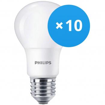 Multipack de 10 ampoules LED Philips Corepro E27 Pera Mate 5W 470lm - Blanc Chaud 930