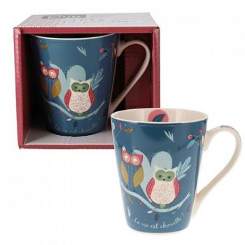 Taza conica KIUB 350ml – Caja Chouette Collection (8x5x10 cm)