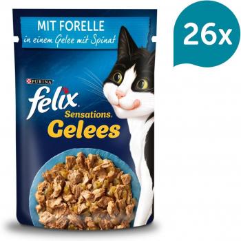 FELIX Sensations Gelees mit Forelle & Spinat 26x85g