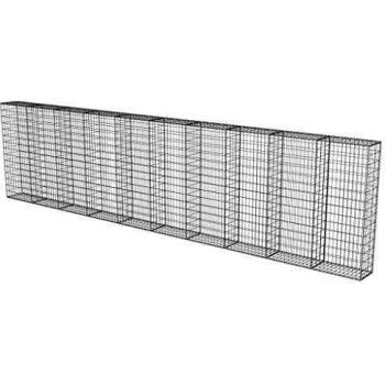 VidaXL Gabion Wall with Covers Galvanized Steel 236x11.8x59