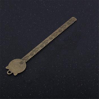 1pc Multi-function Metal Ruler 22*127mm Cat Bookmark for Kids