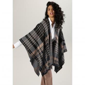 Modischer Strickponcho ANISTON SELECTED mit Fransen