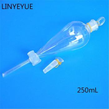 250mL Glass Separating Funnel with Glass Stopper - 2 Pieces