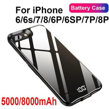 Funda Batería 8000mAh para iPhone 6/6s/7/8 Plus/Xmax/X