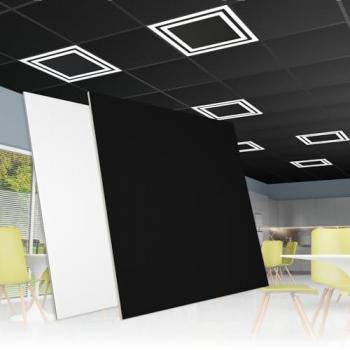 HEXIM Deckenpaneele 62x62cm PVC Feuchtraum schwarz