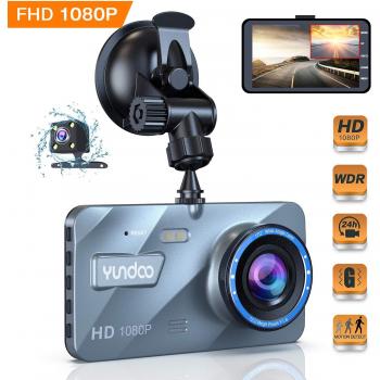 DashCam 4 1080p Cámara Frontal y Trasera con Grabación de Ciclo y WDR