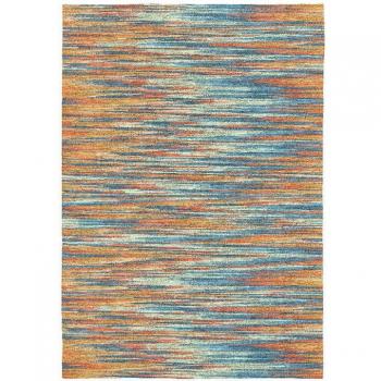Tapis décoratif coton imprimé numérique multicolore 140x200 cm