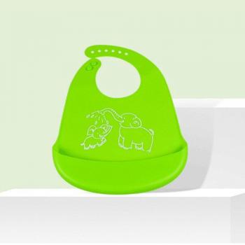Babero impermeable de silicona con diseño de corona para bebés
