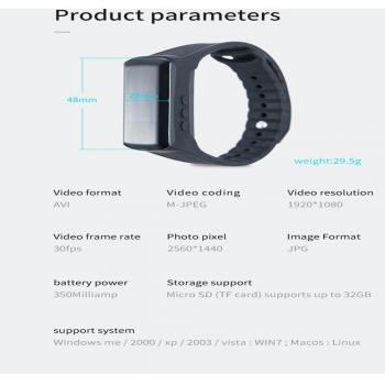 1080P Bluetooth Mini Smart Sports Photography Bracelet