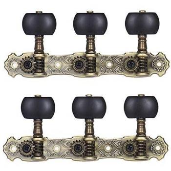 Par Clavijeros Guitarra Negros Aos-022V3P Bronce
