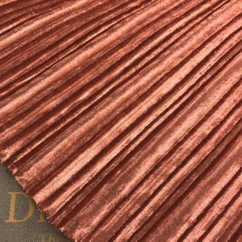 Tejido de terciopelo plisado ladrillo rojo 2 metros 150 cm para falda y vestido Otoño Invierno