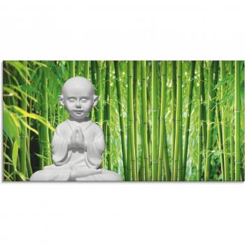 Buddha aus Glas – Bambus-Design