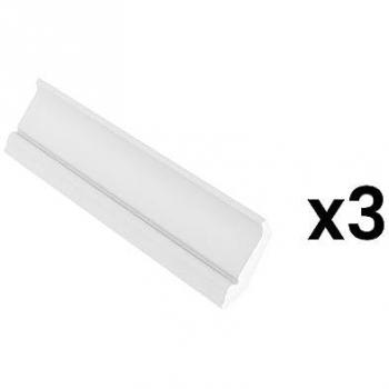 Cornicione polistirolo bianco per pareti e soffitti 290x5 cm, confezione da 3, Etiria
