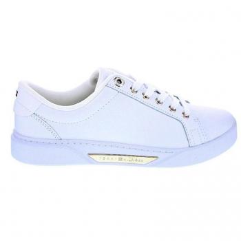 Tommy Hilfiger Women's Golden Court Leather Sneakers with Cupsole