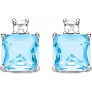 Pendientes Luxenter de Plata de Ley 925 con Circonita Aguamarina acabados en rodio - Bashu