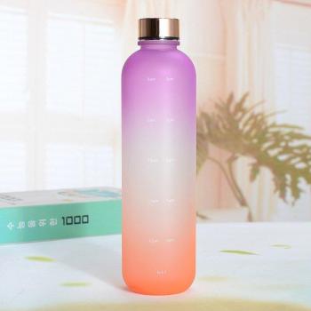 Z30 2022 Transparent Plastic Space Cup with Time Marker and Copper Lid 1000ML