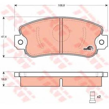 Trw pattini freno fiat panda-uno-y10 senza segnalatore gdb1297
