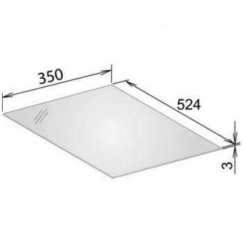 Placa de Cubierta Keuco 11 “Cristal” Negra 352×3×524 mm