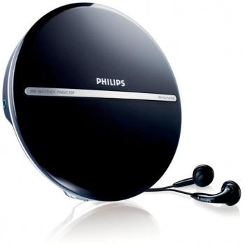 Portable Philips EXP2546 Music Player with 100-Second ESP and Headphone Jack – Black