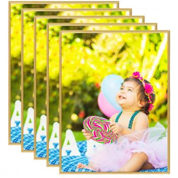 Goldene 5‑teilige Collage Rahmen für Wand & Tisch – 50×60 cm MDF