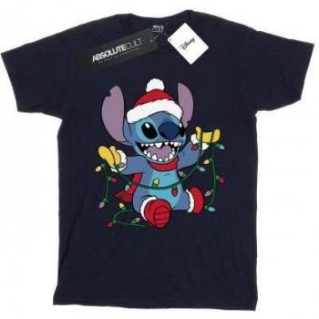 Stitch’s Christmas Sparkle Shirt – Boy’s Black (Size 12-13)
