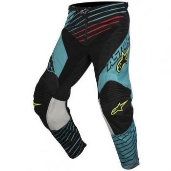 Pantalones Mx Niño Alpinestars 2017 Racer Braap Teal Negro Amarillo Fluorescent