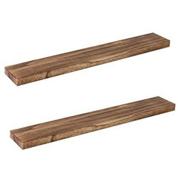 Wooden Wall Floating Shelves with Free Brackets - 35.5IN