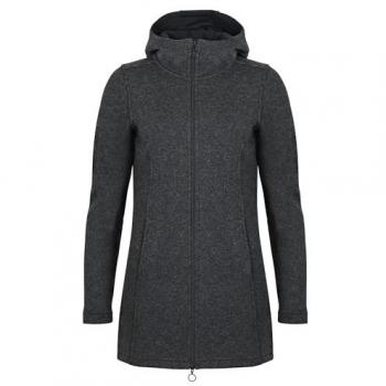 Elkline Women's Together Woll-Mix Mantel mit Kapuze – Size 38, Schwarz/Grau
