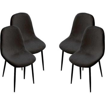 Sedie Imbottite Gicas 4‑Unità Nero