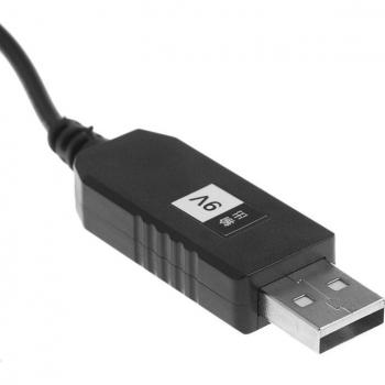 Cable de alimentación USB 5V‑9V 2,1x5,5 mm con luz LED para routers
