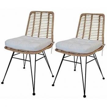 Set de 2 Chaises en Rotin Ethnique - Kandy