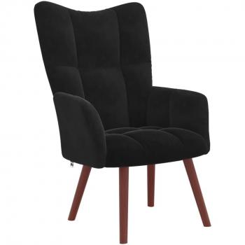 VidaXL Silla de relajación de terciopelo negro