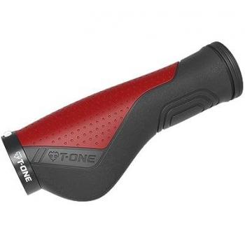 T-One Manopole Ergonomiche Bici Nero/Rosso