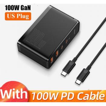 Baseus 100W GaN USB-C Ladegerät PD QC für iPhone 12 Pro Max und Macbook