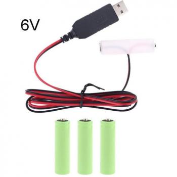 USB AA Battery Eliminator for Toys and Clocks