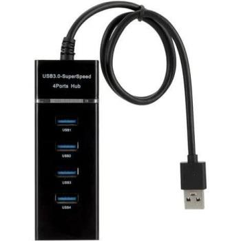 Adaptateur USB 3.0 Quad Port – Noir