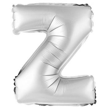 Letra Z de Plata Inflable para Cumpleaños
