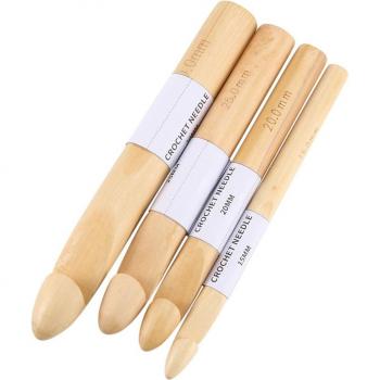 DIY Wooden Crochet Hook Set (15/20/25/30mm)