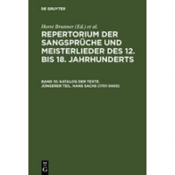 Katalog der Texte. Jüngerer Teil. Hans Sachs (1701-3400)