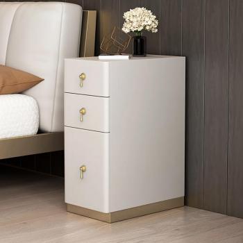 Narrow Off White 3-Drawer Bedside Table