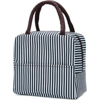 Sac à déjeuner étudiant en tissu Oxford avec boîte intégrée