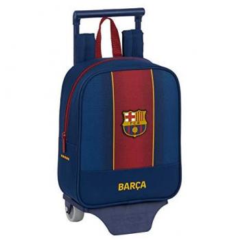 Granatrot Marineblau Schulrucksack mit Rädern F.C. Barcelona