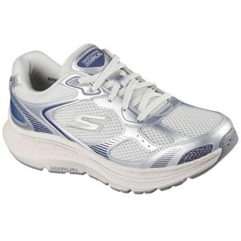 Skechers Scarpa Corsa Donna Go Run Consistent 2.0 Argento Navy Bianco