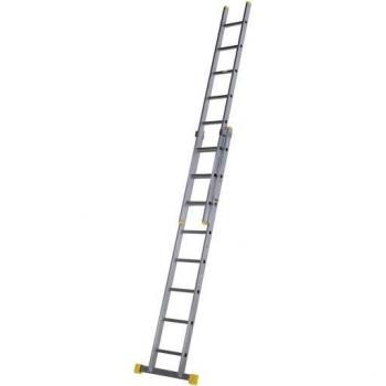 Werner Square Rung Double Extension Ladder - Max Height 7.21m