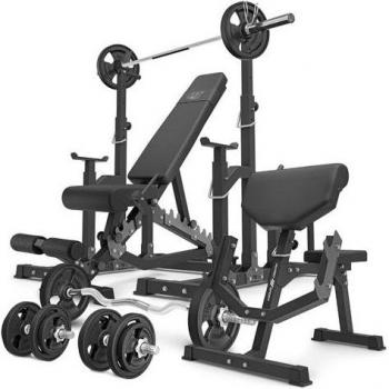 Marbo Sport Double Bench MS5 83kg – Juego completo de pesas de goma