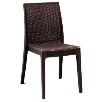 Sedia Selene Marrone Impilabile Areta