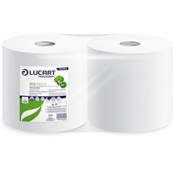 Papel Industrial Blanco Desbobinado Central Lucart Eco 1000S – Doble Bobina